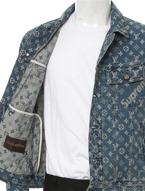 louis vuitton x supreme jacquard denim trucker jacket|louis vuitton x supreme font.